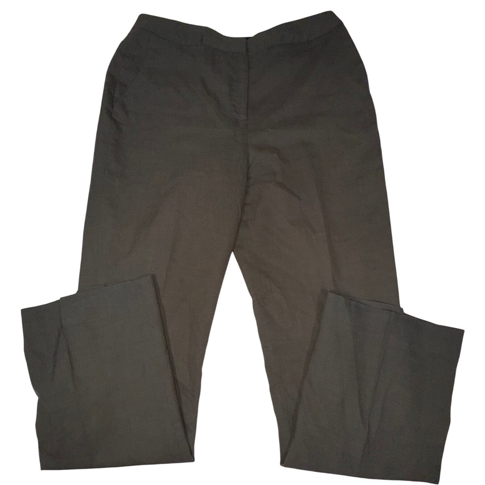 Calvin Klein Straight Leg Dress Pants Womens 8 Brown Stretch Trousers